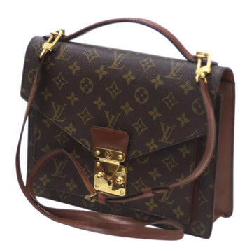 LOUIS VUITTON Monceau 28 2way bag handbag shoulder monogram M51185 SR0915