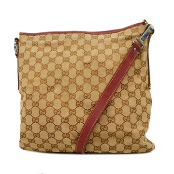 GUCCIAuth  GG Canvas Shoulder Bag 113013 Women's Shoulder Bag Beige