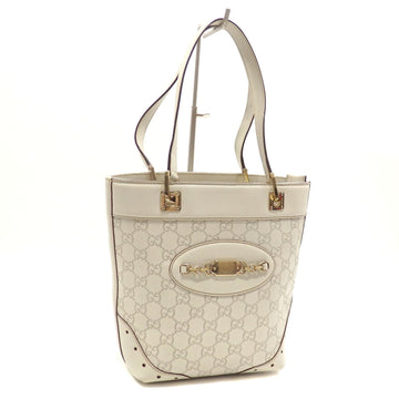 GUCCI Tote Bag sima Women's Ivory Leather 145994 Hand