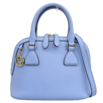 GUCCI leather handbag 449661 light blue