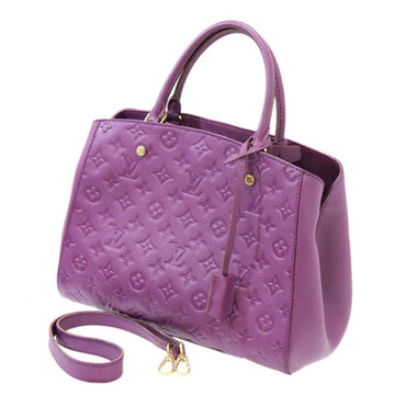 LOUIS VUITTON Montaigne MM Handbag Emplant Amethyst M41196 SP0124