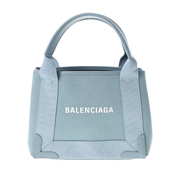 Balenciaga navy cabas XS blue 390346 ladies canvas leather handbag