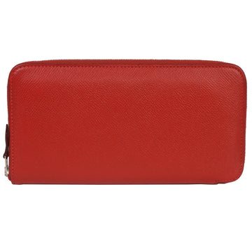 HERMES Azap Long Classic Q stamp [manufactured in 2013] Vaux Epson Rouge Cazac long wallet