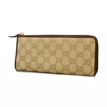 Gucci long wallet GG canvas 268917 beige