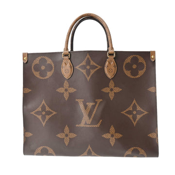 LOUIS VUITTON Monogram Giant On the Go GM Tote Brown M45320 Women's Reverse Canvas Handbag