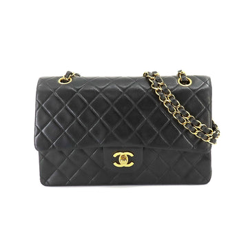 CHANEL Matelasse 25 Chain Shoulder Bag Leather Black A01112 Gold Hardware Vintage