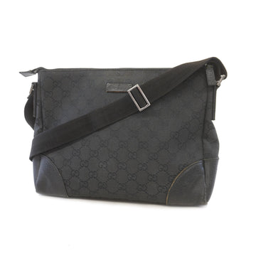 Gucci GG Canvas Shoulder Bag 114273 Women's GG Canvas Shoulder Bag Black