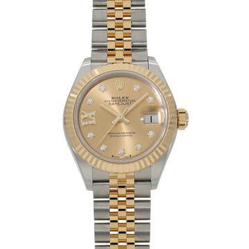 ROLEX Lady Datejust 28 Champagne *9P Star/IX Diamond 279173G Ladies Watch