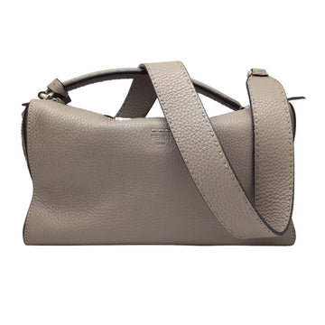 FENDI Selleria Ray 2WAY Bag Greige 8BL137 Calf Leather Gray Handbag Shoulder Fashion SV Hardware Women's Men's Unisex