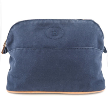 HERMES/ Bolide MM Pouch Navy Unisex