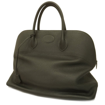 HERMESAuth  Bolide 45 H Stamped Unisex Taurillon Clemence Leather Handbag Black