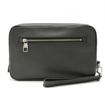 Louis Vuitton Taiga Neo Pavel Second Bag Clutch Leather Ardoise Black M32902