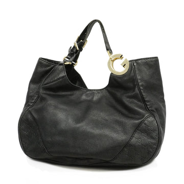 Guccissima 002-1073 Women's Leather Shoulder Bag,Tote Bag Black