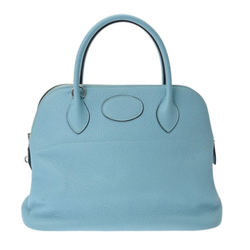 HERMES Bolide 31 Blue Atoll Palladium hardware T stamp [circa 2015] Women's Taurillon Clemence handbag