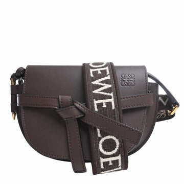 LOEWE Leather Gate Dual Shoulder Bag A650N46X13 Brown Women's