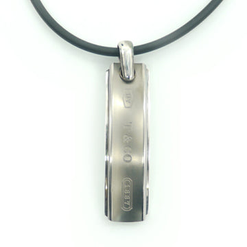 TIFFANY & Co.  1837 bar pendant rubber necklace silver 925