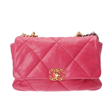 CHANEL 19 Chain Shoulder Pink Gold/AS1161 Women's Lambskin Handbag