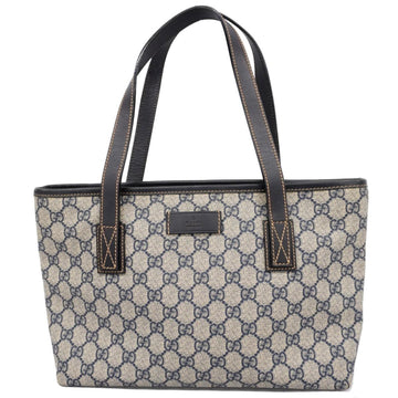 GUCCI tote bag GG Supreme 211138 navy silver hardware ladies