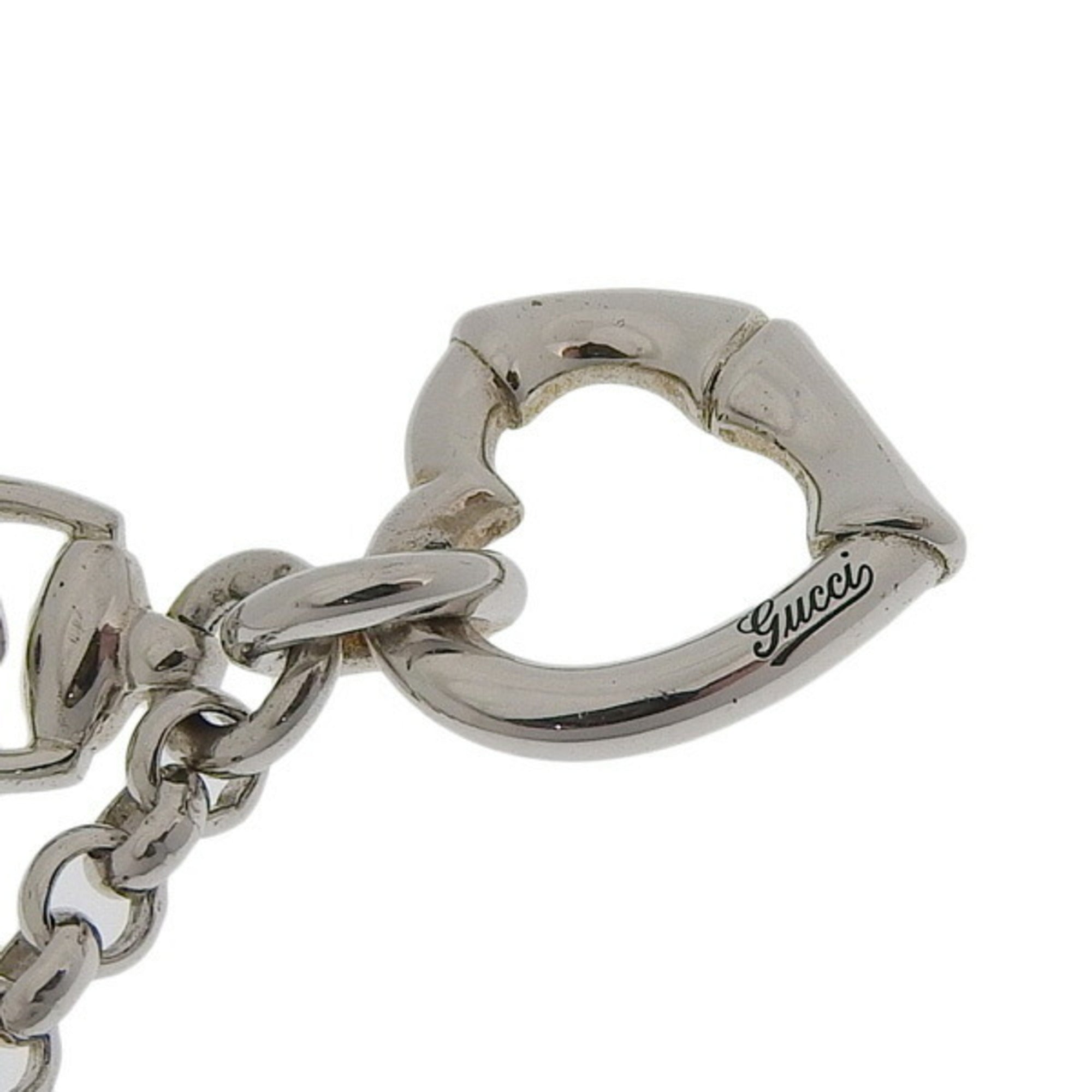 GUCCI SV925 Heart Bracelet Silver Women's