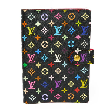 LOUIS VUITTON Notebook Cover Agenda PM LV Logo Flower Pink New Monogram Multicolor Noir Grenade R21076 Ladies