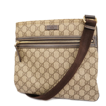 GUCCIAuth  GG Supreme 295257 Women's Shoulder Bag Beige,Brown