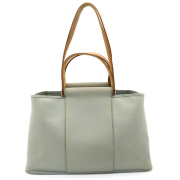 HERMES Kabak Elan PM Tote Bag Handbag Shoulder Toile Officier Leather Dusty Mint Q Engraved