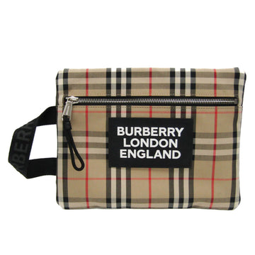 BURBERRY PORTRAIT POUCH BAG 8017483 Women,Men Cotton Clutch Bag Beige,Black