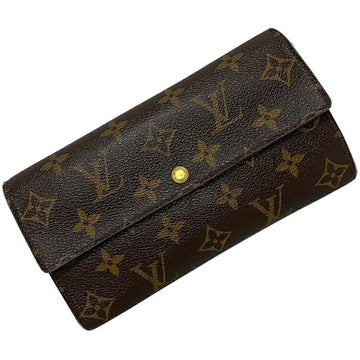 Louis Vuitton Portofeuil Sarah Brown Monogram M61734 Wallet TH0060 LOUIS VUITTON LV Folded Women's Men's