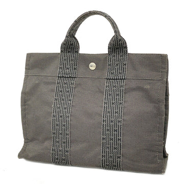 HERMES Tote Bag Yell Line PM Canvas Gray Ladies