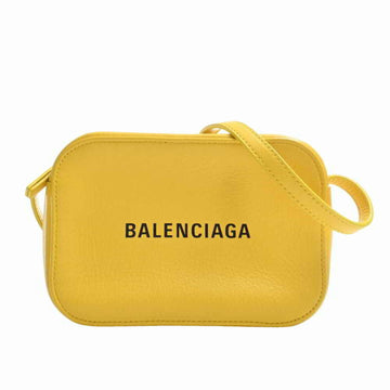 BALENCIAGA Leather Everyday Camera Bag XS Shoulder 552372 Yellow Ladies