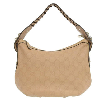 Gucci Shima One Shoulder Bag Leather Beige 211984 486628