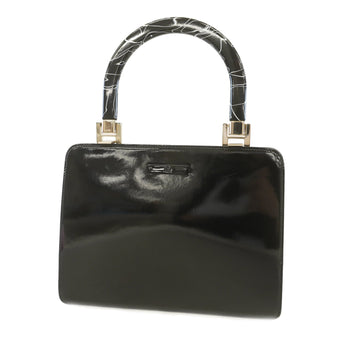 Gucci handbag 001 4219 patent leather black gold metal