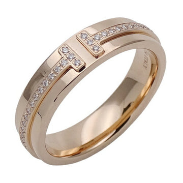 TIFFANY&Co. Ring Women's 750PG Diamond T Narrow Pink Gold Approx. No. 10 60151401 Polished