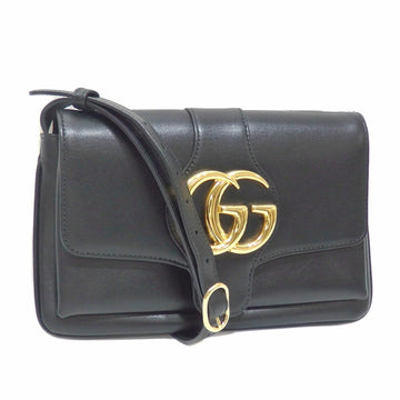 Gucci Shoulder Bag GG Marmont Ally Small Women's Black Leather 550129