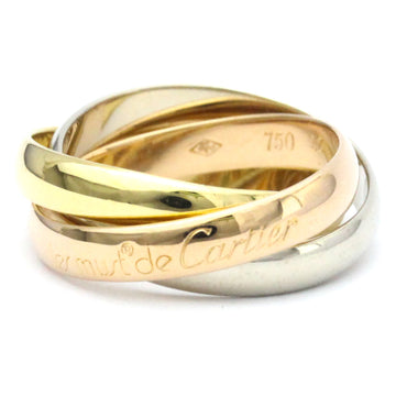 CARTIER Trinity Pink Gold [18K],White Gold [18K],Yellow Gold [18K] Fashion No Stone Band Ring Gold