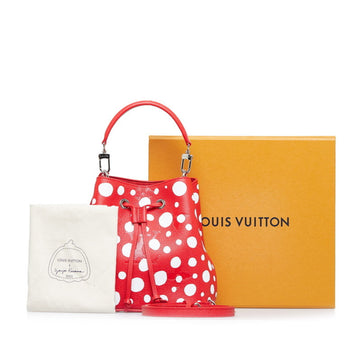 LOUIS VUITTON Neonoe BB x Yayoi Kusama Polka Dot Handbag Shoulder Bag M46413 Red White Leather Women's