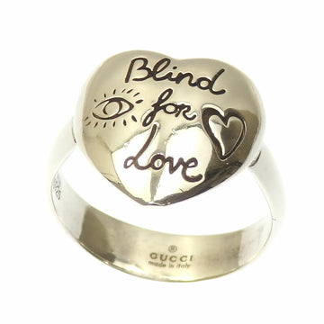 Gucci Blind For Love Ring Women's SV925 No. 6 2.8g Silver Heart