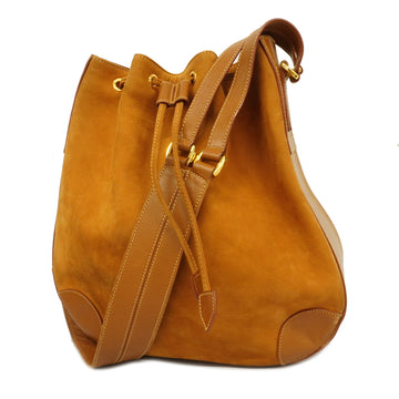 GUCCIAuth  Shoulder Bag 001 115 1230 Women's Leather Light Brown