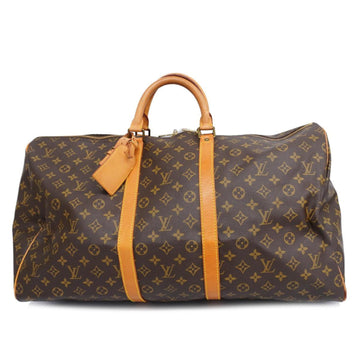 LOUIS VUITTON Boston Bag Monogram Keepall 55 M41424 Brown Ladies