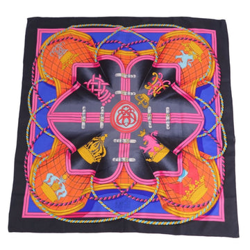 HERMES Carre 90 scarf muffler GRANDE TENUE [horse dress] silk women's multicolor