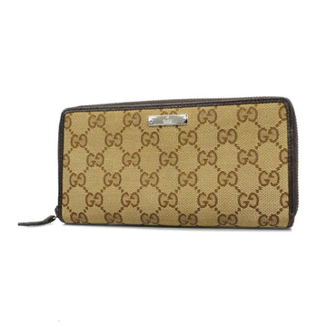 GUCCIAuth  112724 Women's GG Canvas Long Wallet [bi-fold] Beige