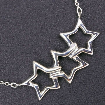 TIFFANY&Co. Triple Star Necklace 925 Silver Made in the USA Women's