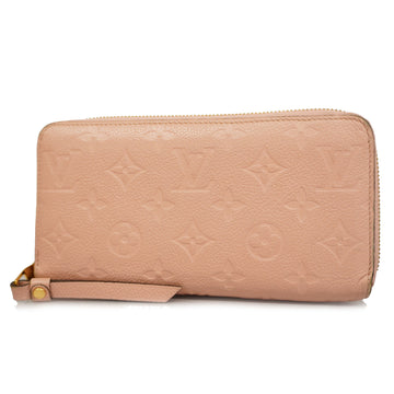 LOUIS VUITTONAuth  Monogram Empreinte Zippy Wallet M61857 Rose Poudre