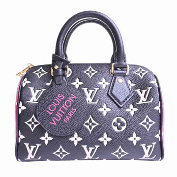 Louis Vuitton Monogram Speedy Bandouliere 20 Shoulder Bag Black/White/Pink Leather