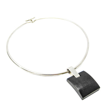 GUCCI Metal,Wood Women's Choker Necklace [Black,Silver]
