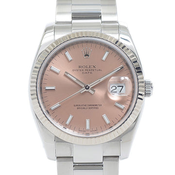 Rolex Oyster Perpetual Date 115234 watch pink dial Z number