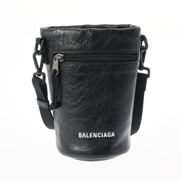 BALENCIAGA Weekend Bottle Holder Black 618193 Unisex Leather Accessory