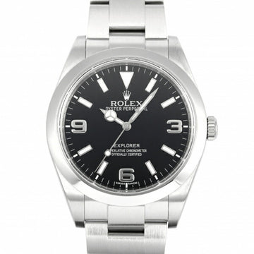 ROLEX Explorer I blackout 214270 black dial watch men