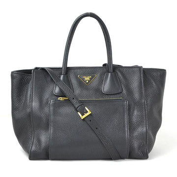 Prada handbag shoulder bag 2Way VIT.DAINO NERO (black) leather PRADA ladies BN2626