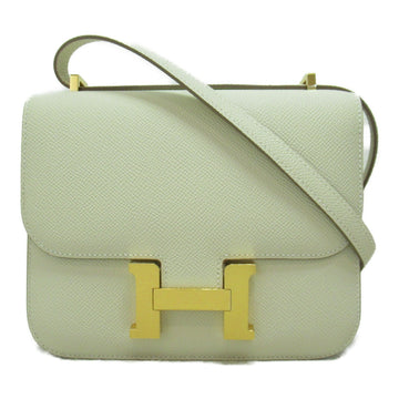 HERMES Constance Mini Craie Shoulder Bag White Craie Epsom leather